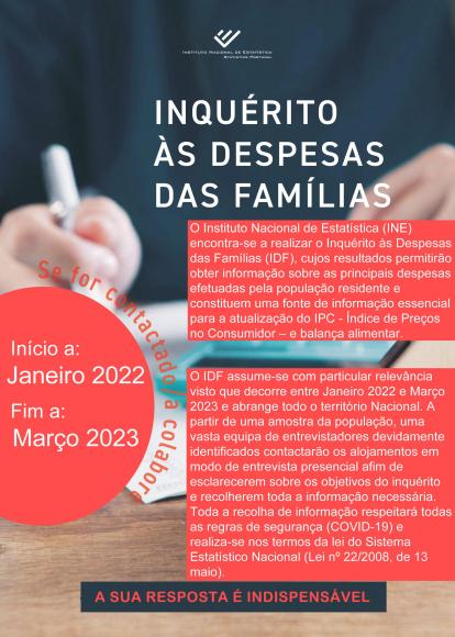 INE - Inquérito Às Despesas Das Famílias